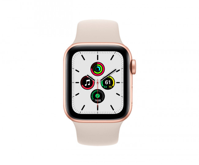 Apple Watch SE GPS 44mm Gold Aluminium Case with Starlight Sport Band (MKQ53) б/у